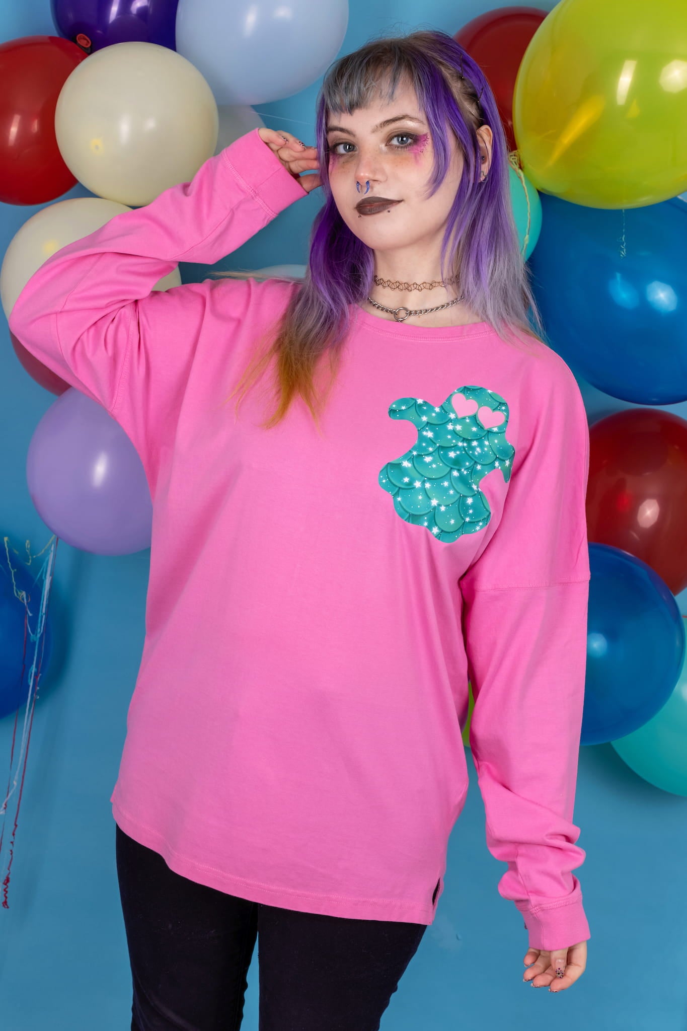 Aurora Ghost Pink Lightweight Sweater The Grunge Monkey