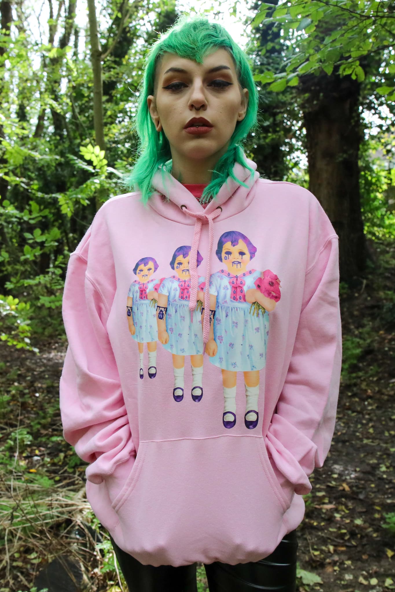 Pink sale hoodie aesthetic