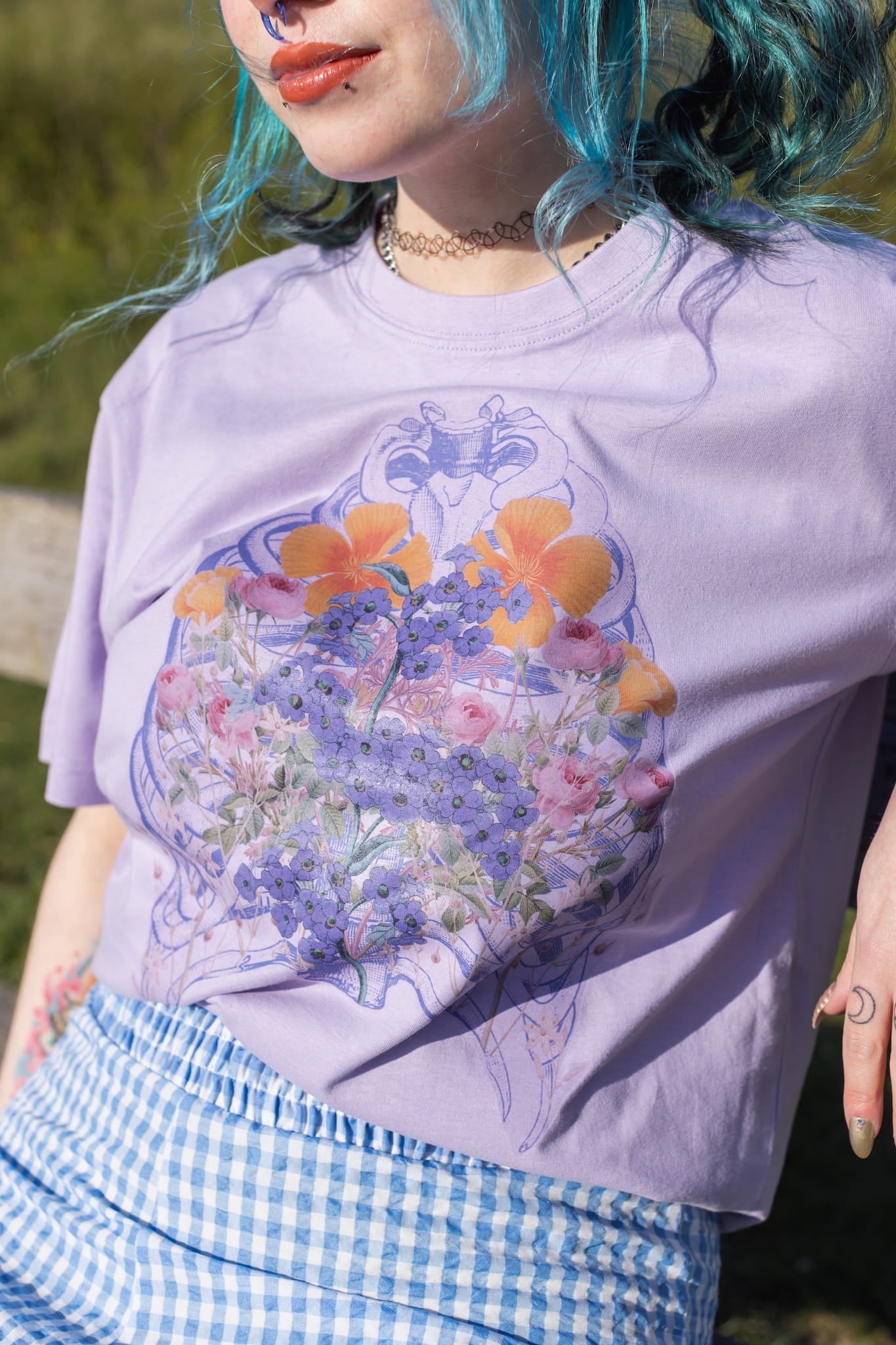 Lavender Ribcage Lilac Graphic Tee – The Grunge Monkey