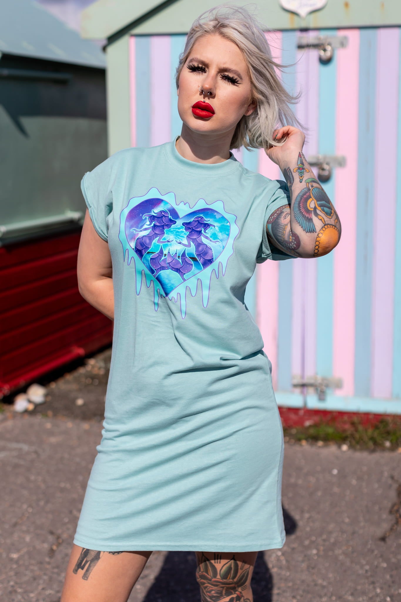Mermaid Club Mint Blue Dress Mermaid Club Mint Blue Dress