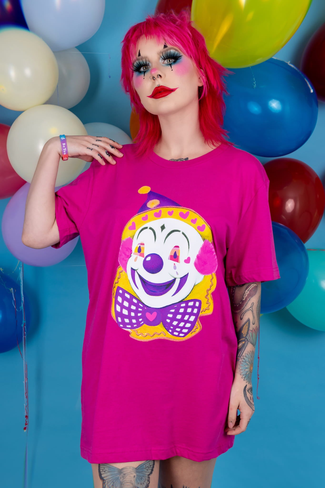 Noodles The Clown Berry Pink Graphic Tee – The Grunge Monkey