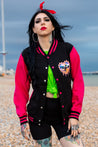 goth varsity jacket