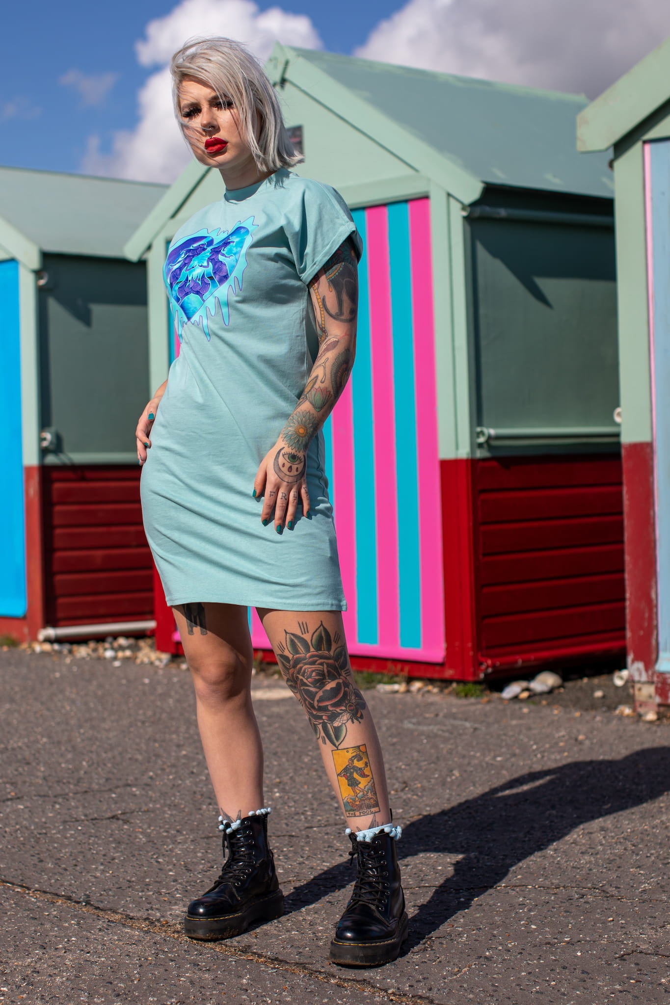Mermaid Club Mint Blue Dress The Grunge Monkey Mermaid Club Mint Blue Dress The Grunge Monkey