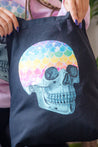 skull tote bag