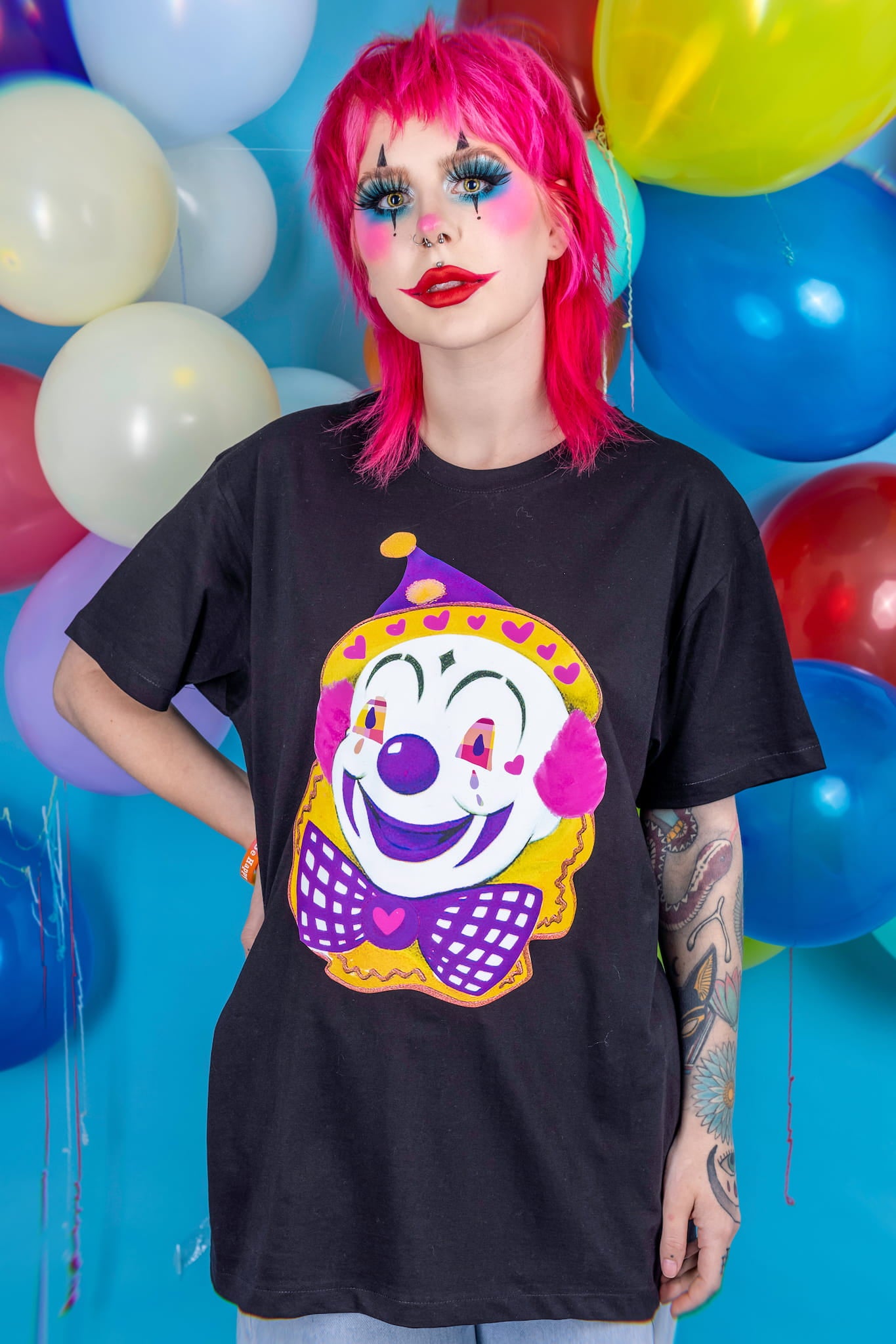 Noodles The Clown Black Graphic Tee